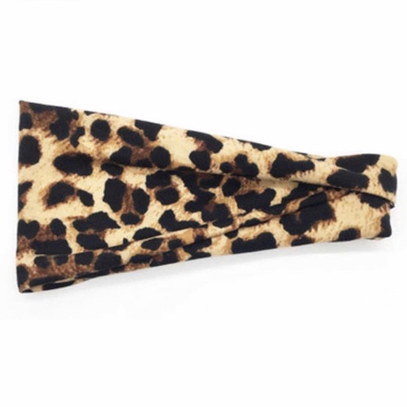 SOLD - Cheetah hair band/wrap - Picture 2 of 2